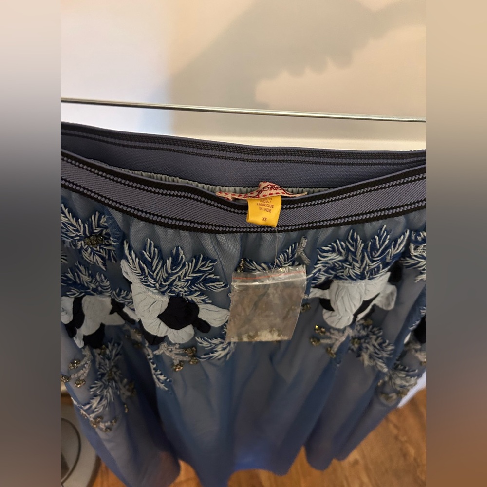 Anthropologie Beaded and Embroidered Tulle Midi Skirt - Picture 7 of 9